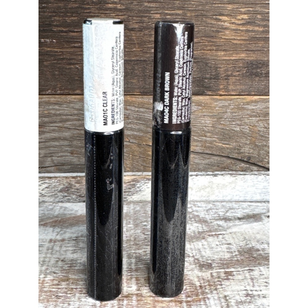 Ruby Kisses Waterproof Mascara Set Clear and Dark Brown 2ct Sealed
